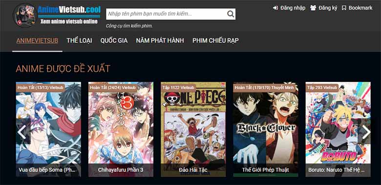 Web xem anime Vietsub chất lượng cao, tốc độ load cực nhanh