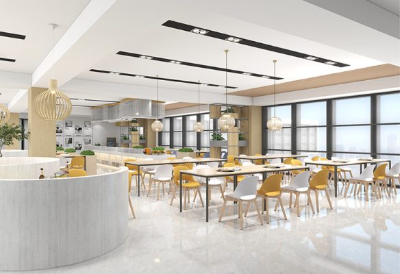 Thiết kế trần thạch cao quán cafe theo xu hướng hiện đại