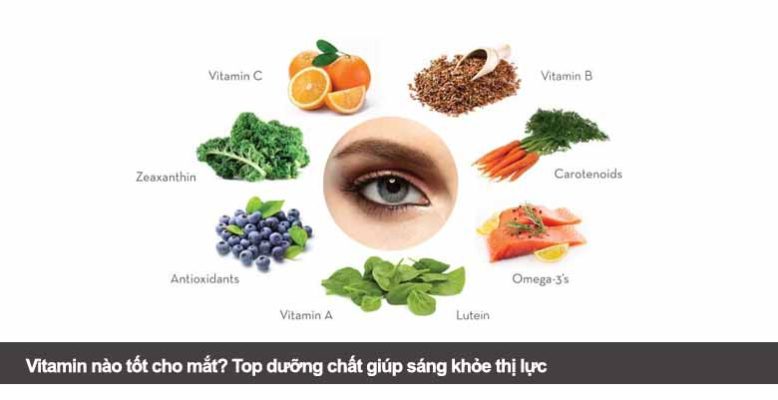 Vitamin nào tốt cho mắt? Top dưỡng chất giúp sáng khỏe thị lực
